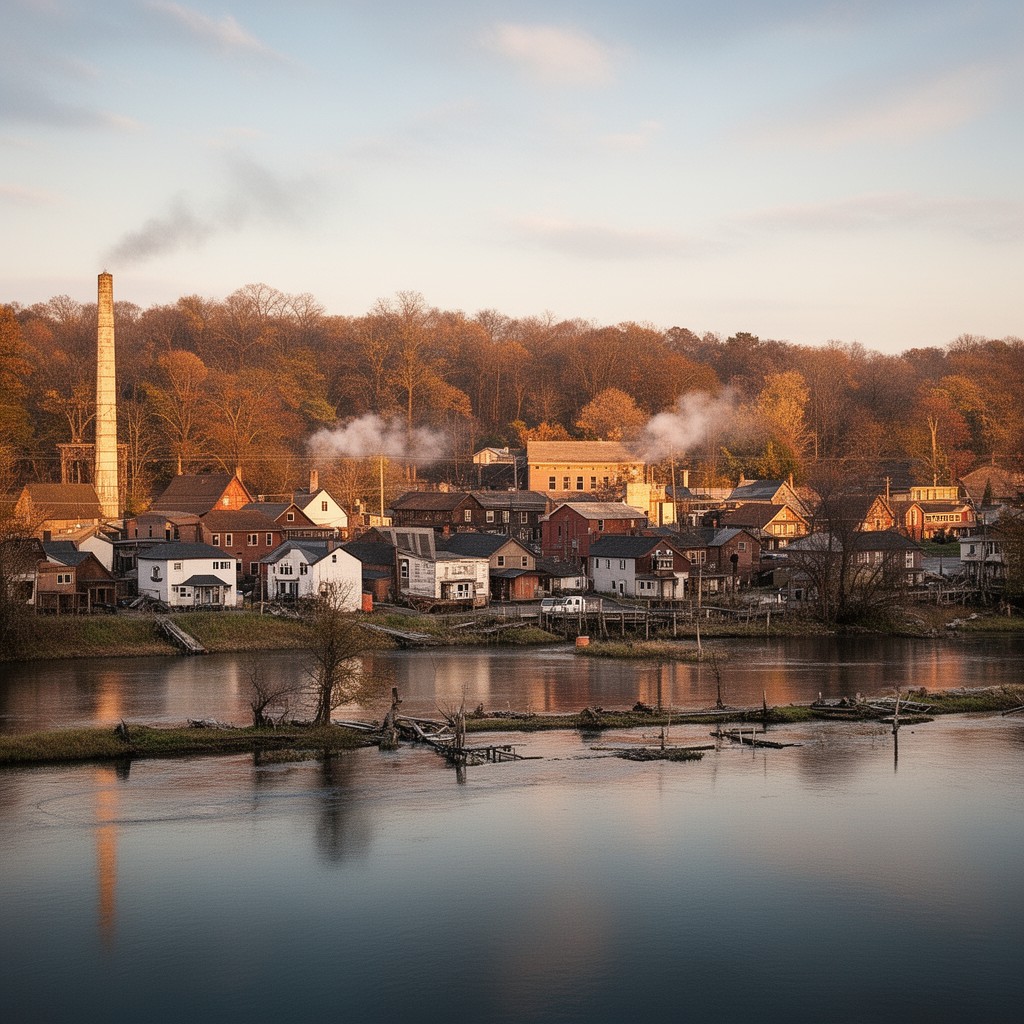AI-generated illustration of Hannibal, Missouri