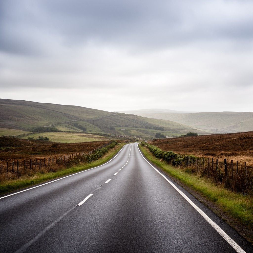 AI-generated illustration of A59 road