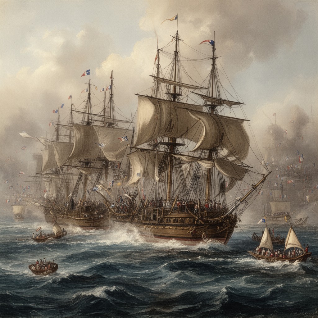 AI-generated illustration of Battle of Lagos