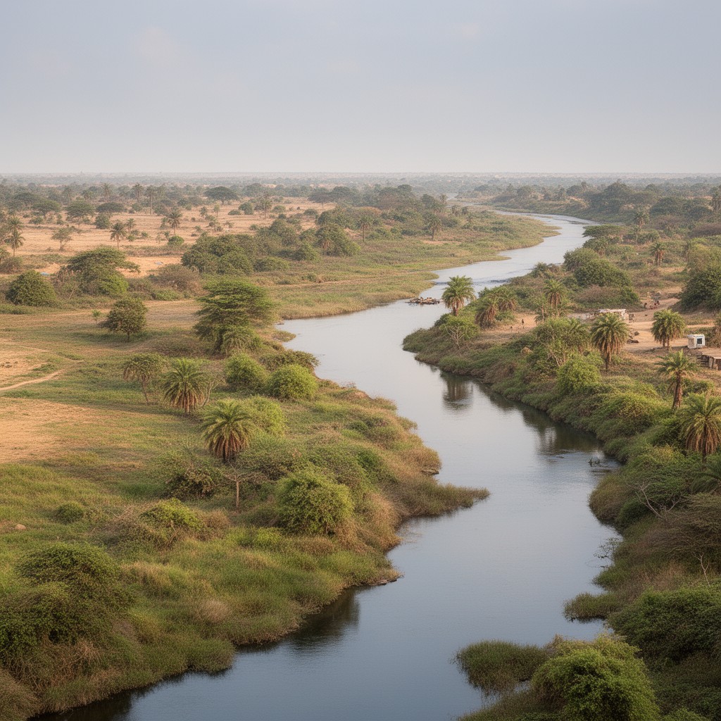 AI-generated illustration of Senegal River