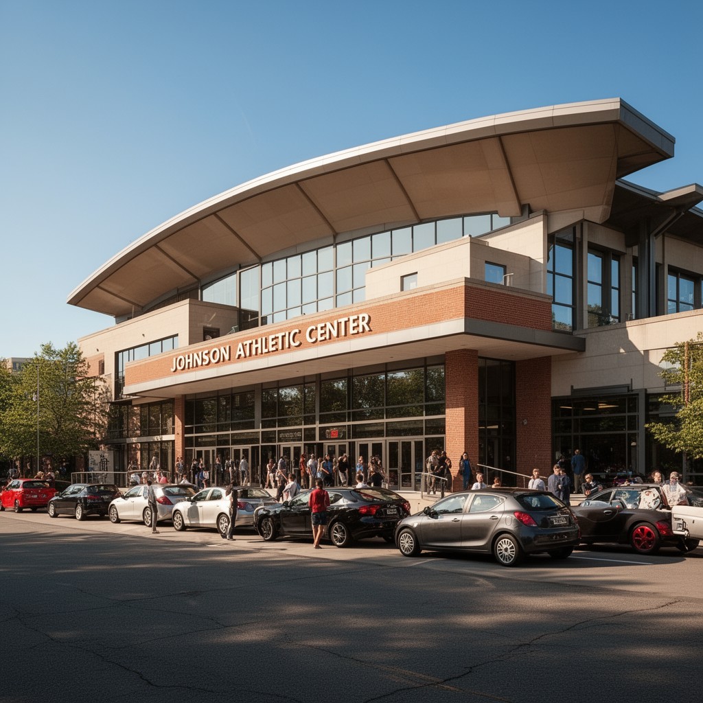 AI-generated illustration of Johnson Athletic Center