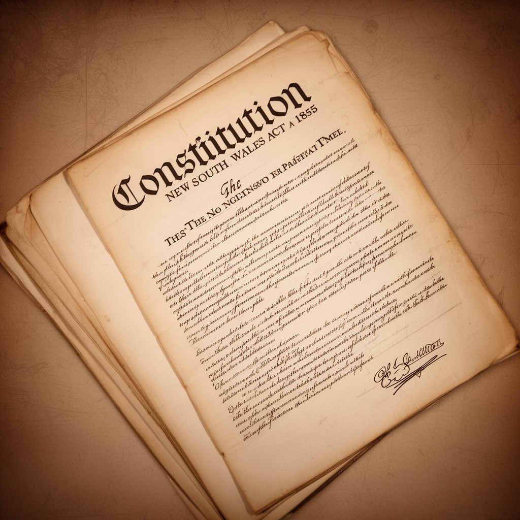 AI-generated illustration of Constitution Act 1855 (New South Wales)