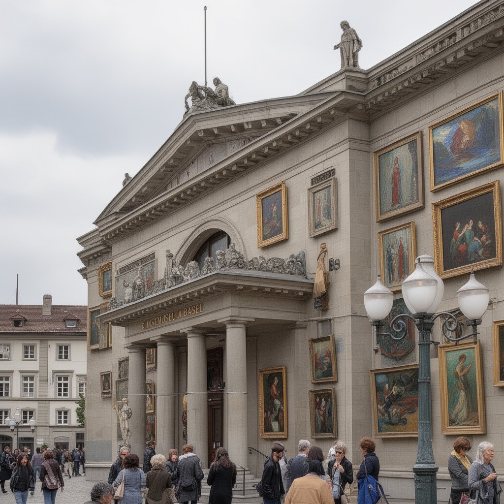 AI-generated illustration of Kunstmuseum Basel