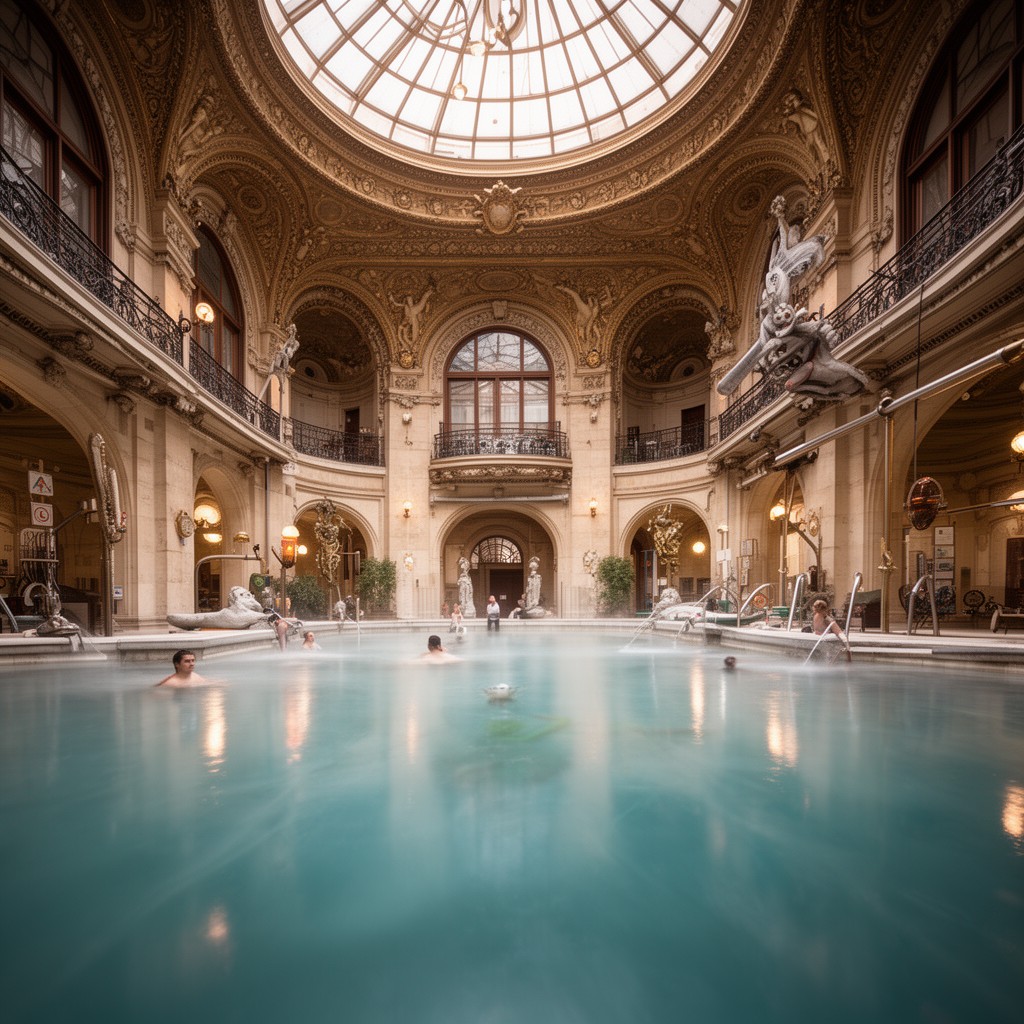 AI-generated illustration of Gellért Thermal Bath