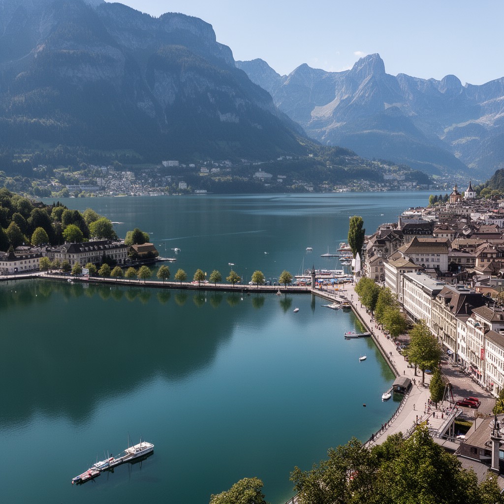 AI-generated illustration of Lake Zurich