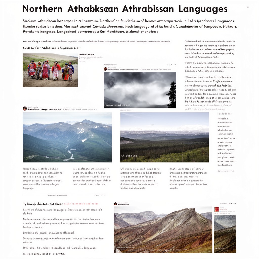 AI-generated illustration of Northern Athabaskan languages