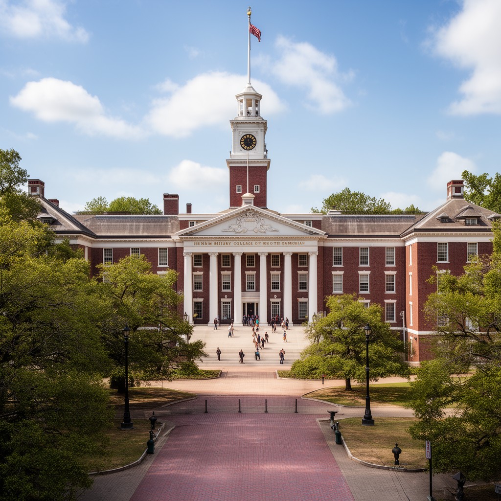 AI-generated illustration of The Citadel, The Military College of South Carolina