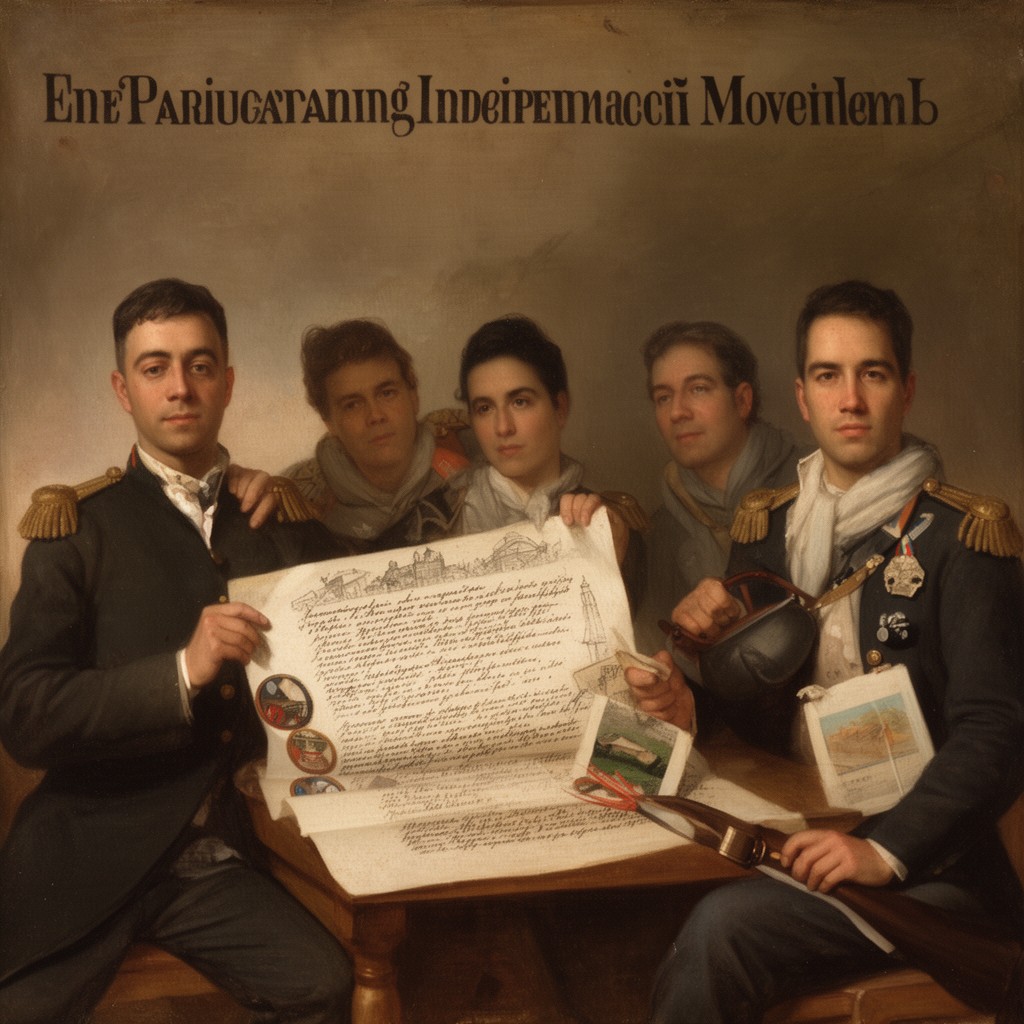 AI-generated illustration of Paraguayan independence movement