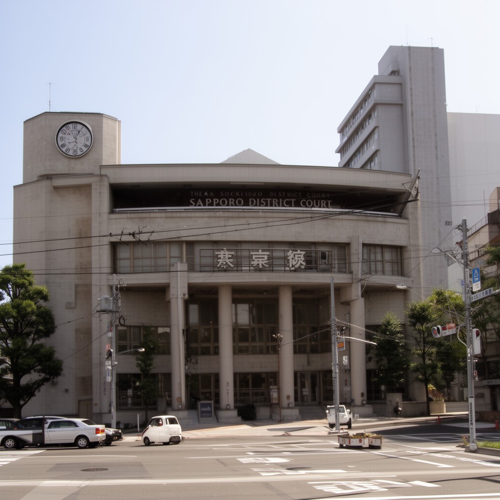 AI-generated illustration of Sapporo District Court