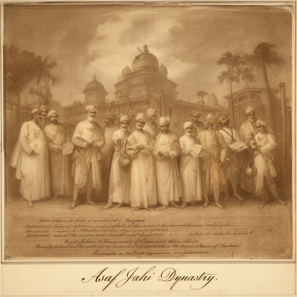 AI-generated illustration of Asaf Jahi dynasty