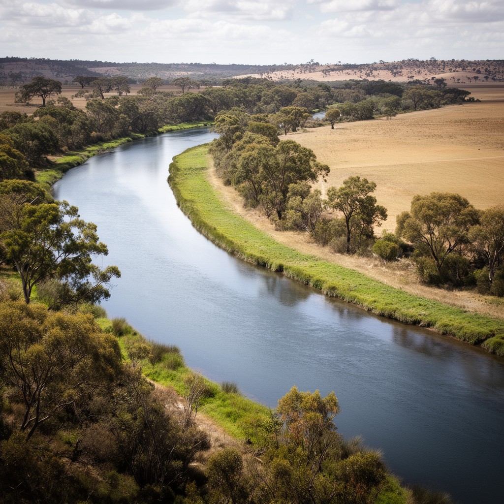 AI-generated illustration of Murrumbidgee River (part)