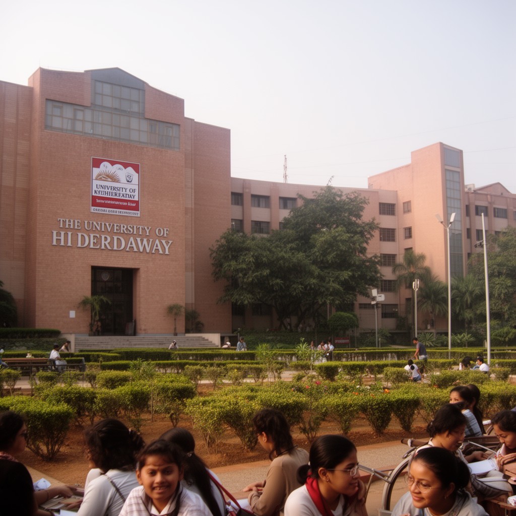 AI-generated illustration of University of Hyderabad