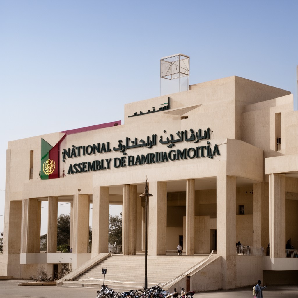 AI-generated illustration of National Assembly of Mauritania