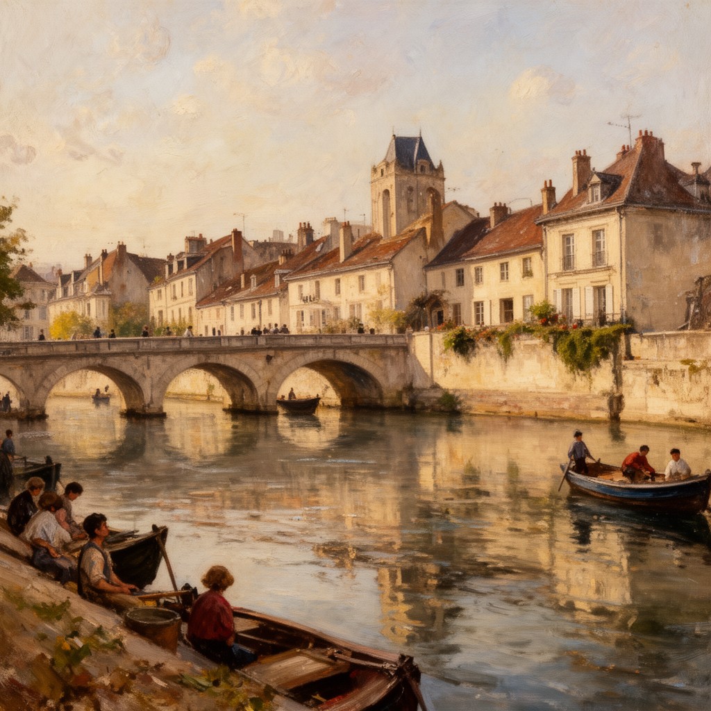 AI-generated illustration of Pontoise