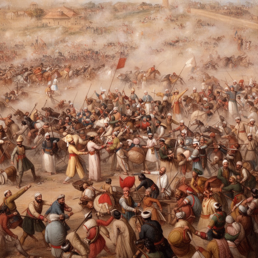 AI-generated illustration of Battle of Ghaghra