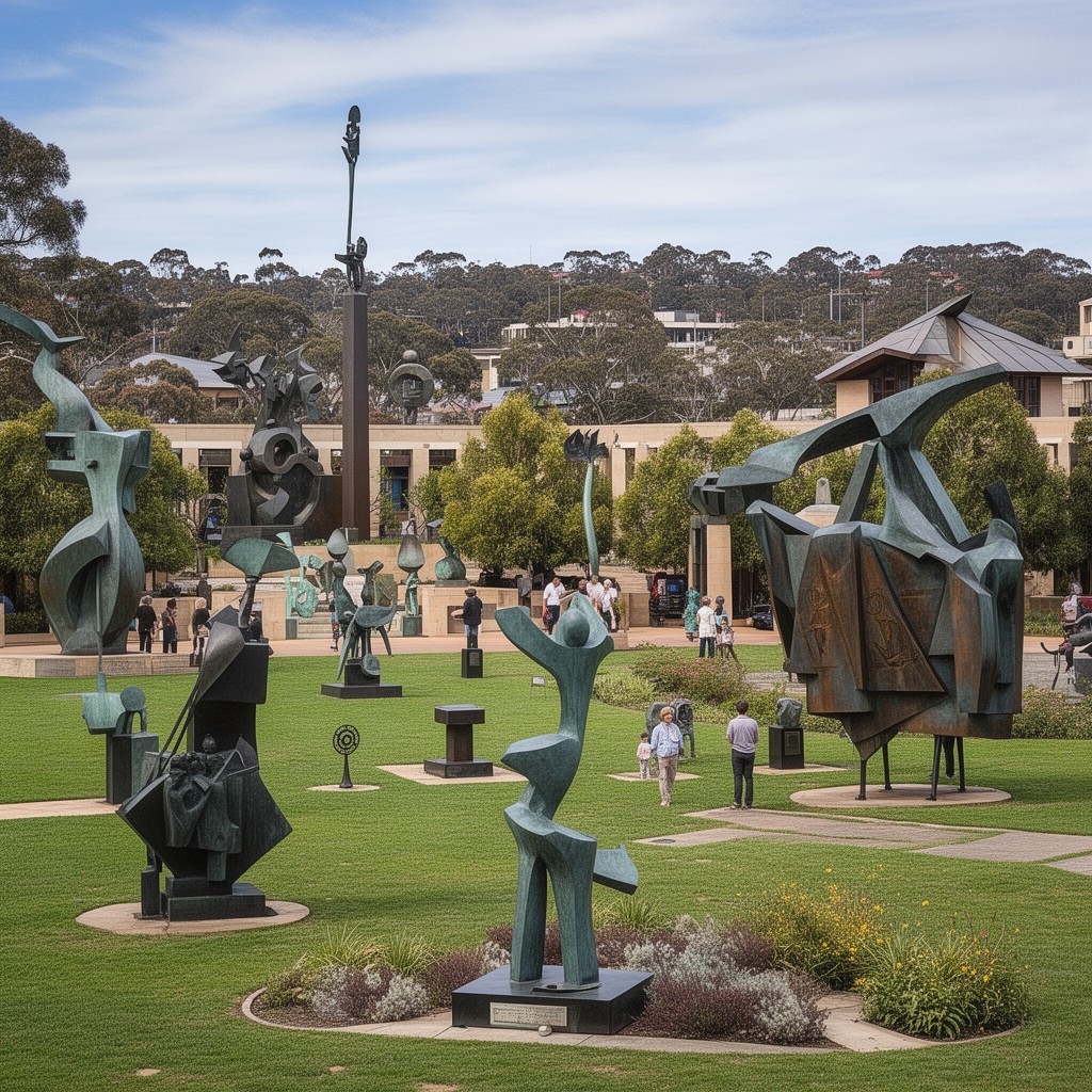 AI-generated illustration of Sculpture Garden