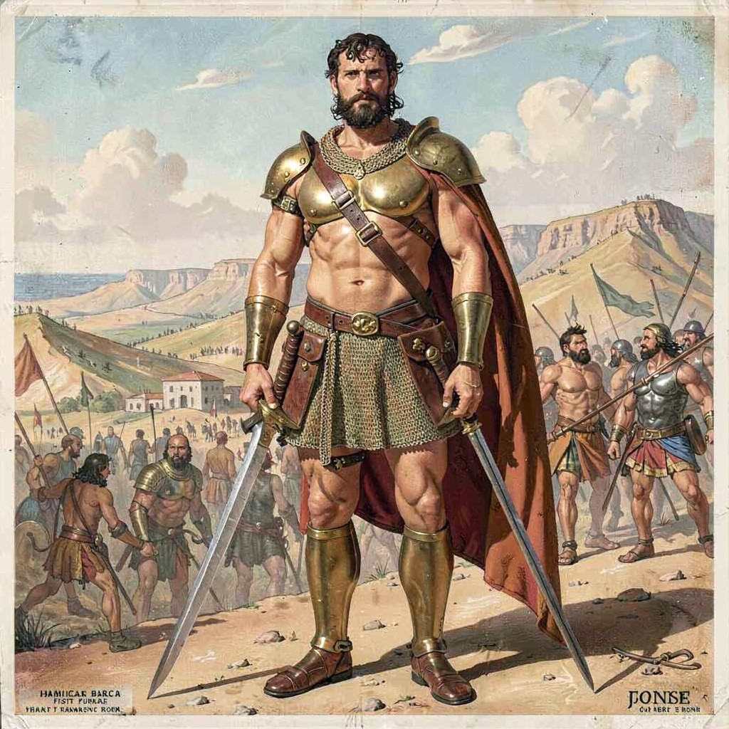 AI-generated illustration of Hamilcar Barca