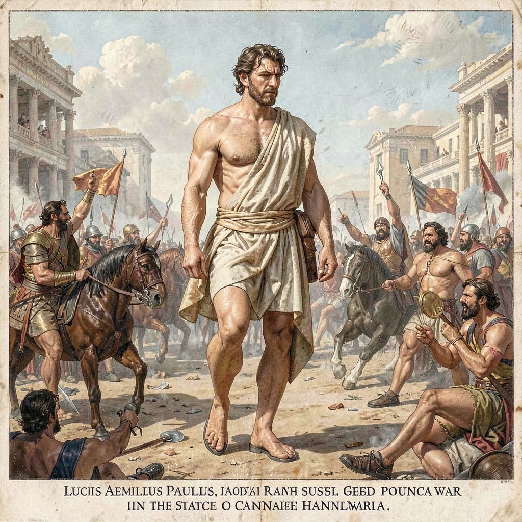 AI-generated illustration of Lucius Aemilius Paullus