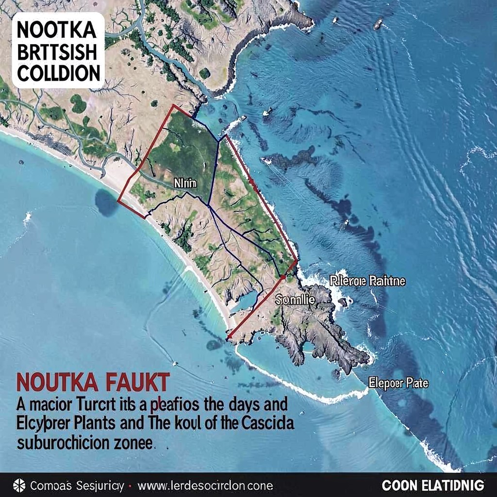 AI-generated illustration of Nootka Fault