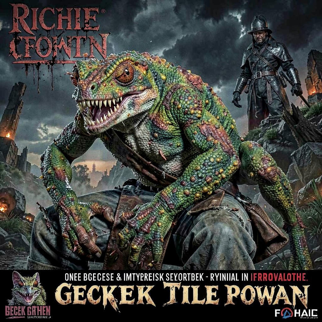 AI-generated illustration of Richie Gecko