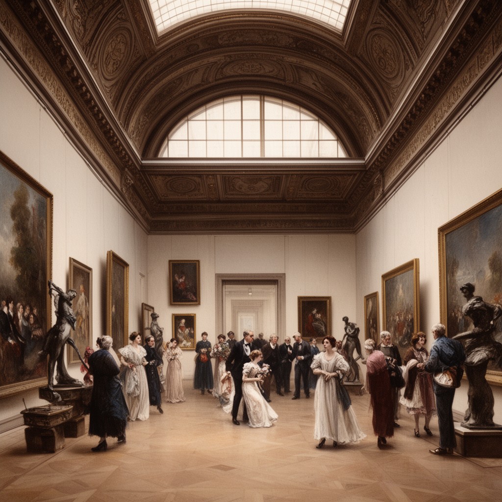 AI-generated illustration of Paris Salon of 1884