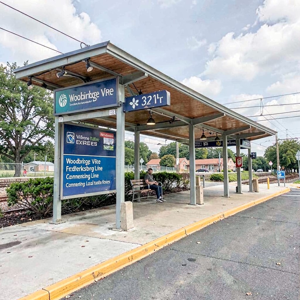AI-generated illustration of Woodbridge VRE station