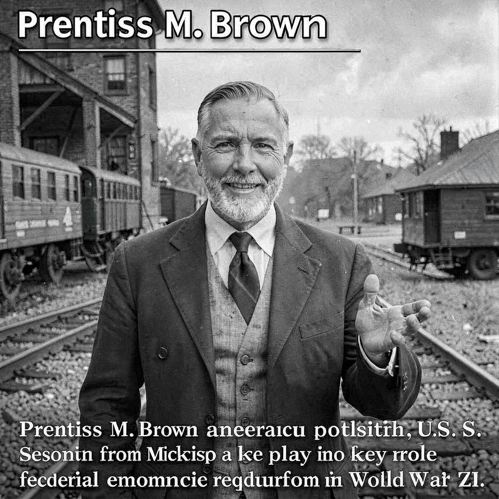 AI-generated illustration of Prentiss M. Brown