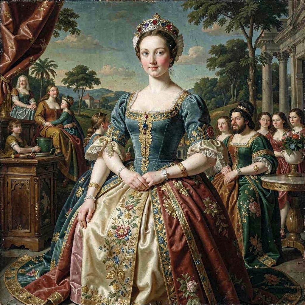 AI-generated illustration of Margaret Theresa of Spain