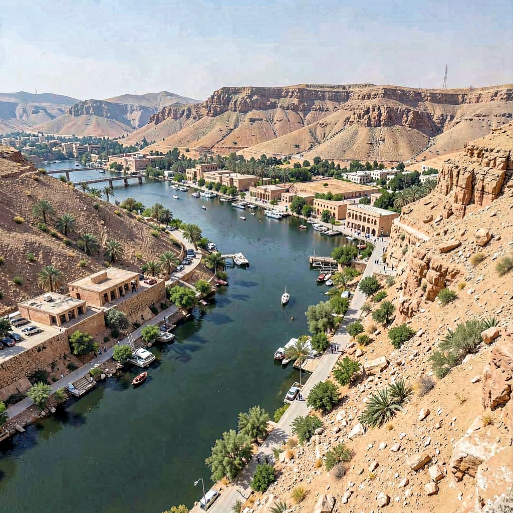 AI-generated illustration of Qena Governorate