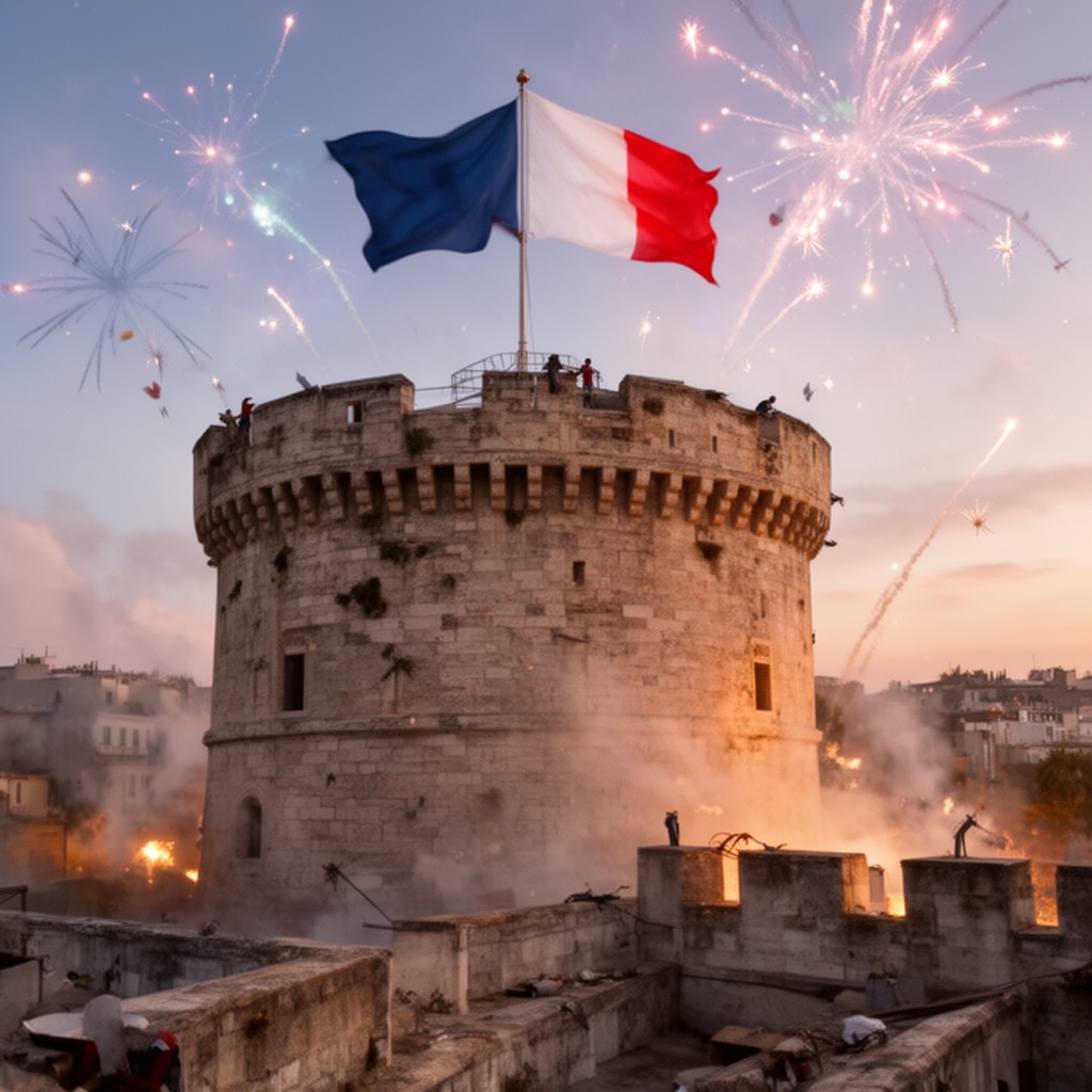 AI-generated illustration of Bastille Day