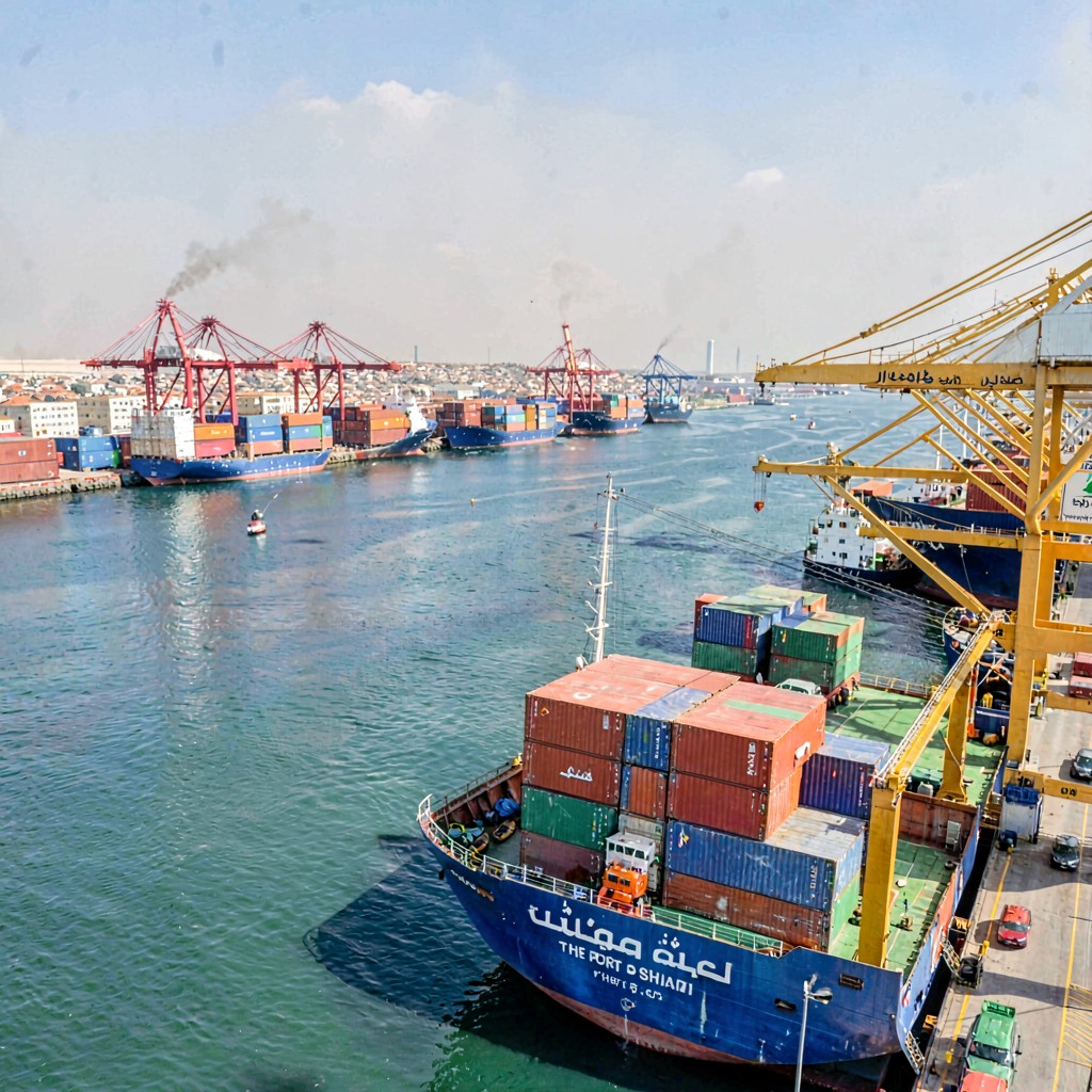 AI-generated illustration of Port of Shuaiba