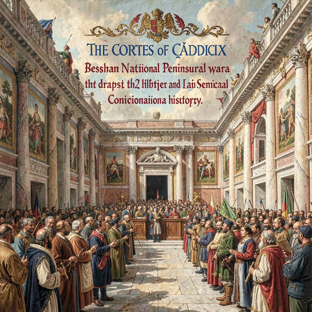 AI-generated illustration of Cortes of Cádiz