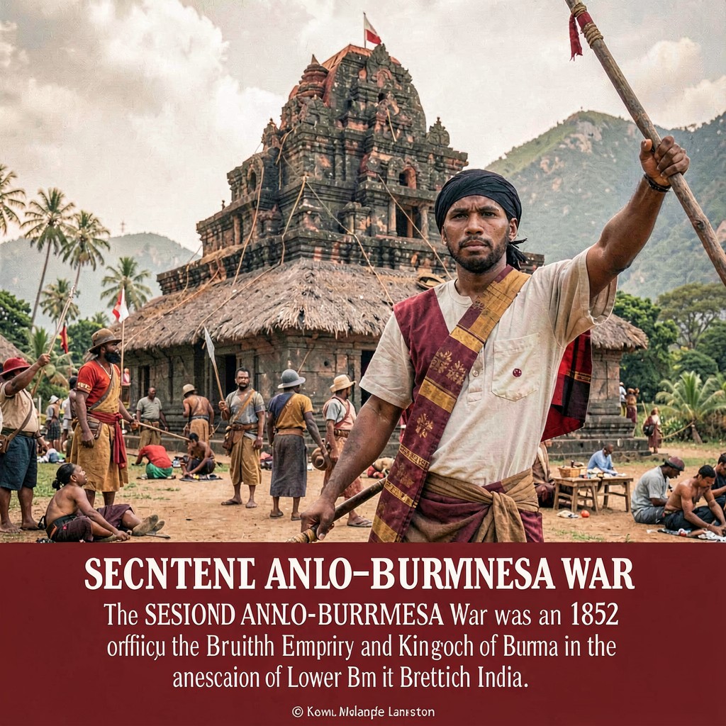 AI-generated illustration of Second Anglo-Burmese War