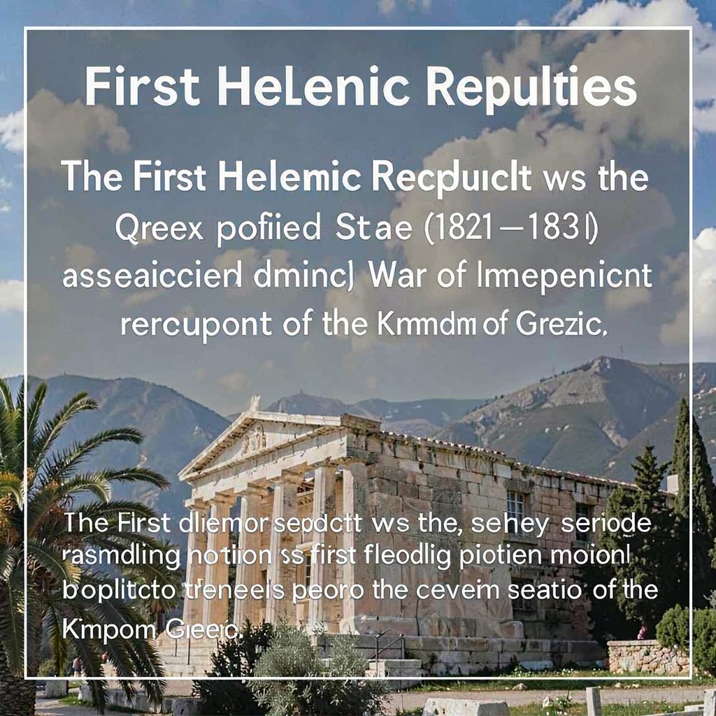 AI-generated illustration of First Hellenic Republic