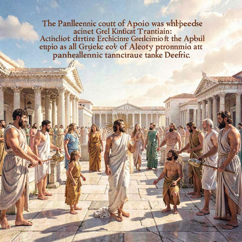 AI-generated illustration of Panhellenic cult of Apollo