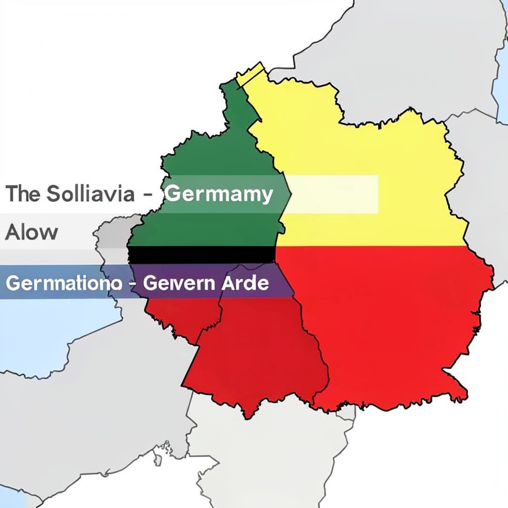 AI-generated illustration of Slovakia–Germany border