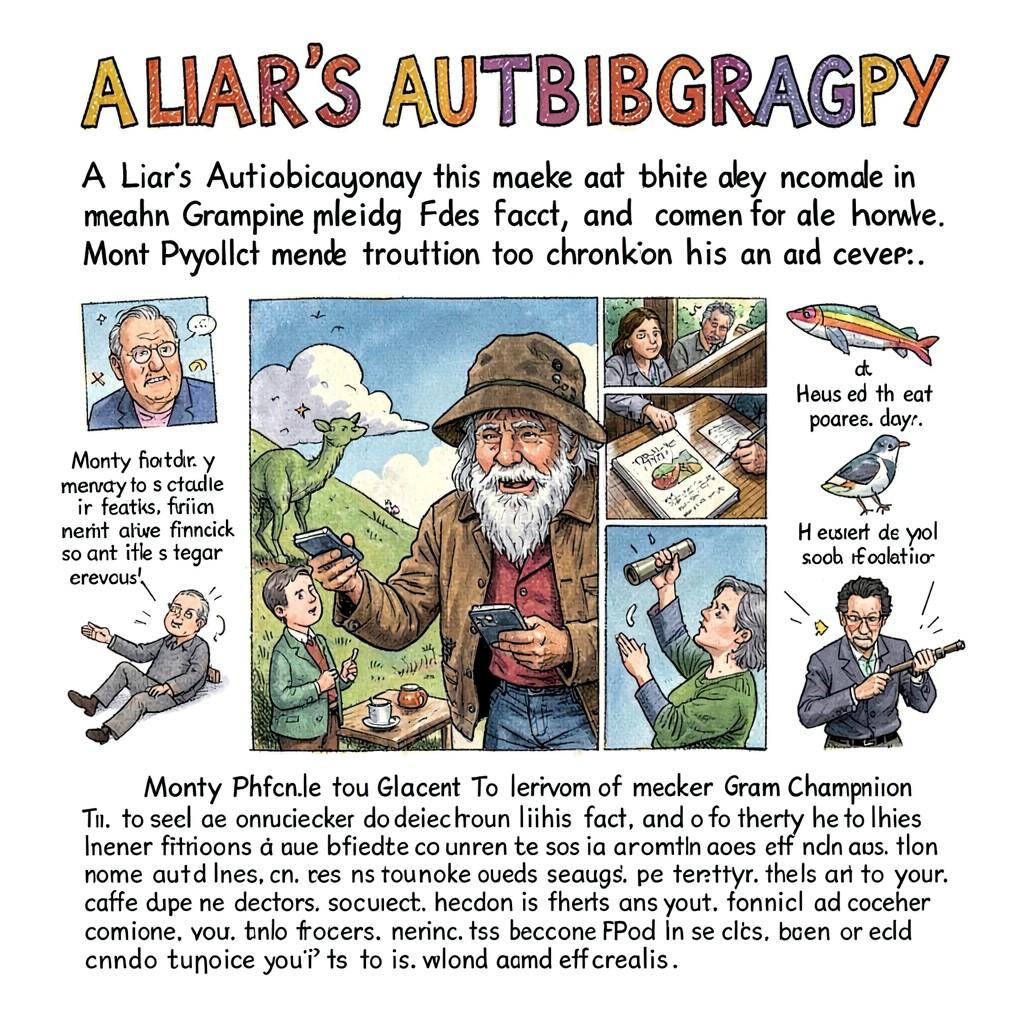AI-generated illustration of A Liar’s Autobiography