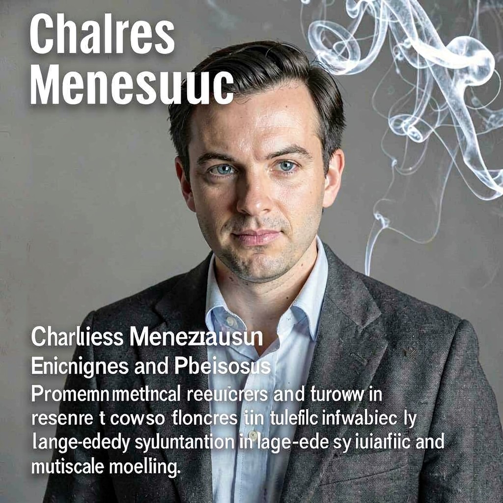 AI-generated illustration of Charles Meneveau