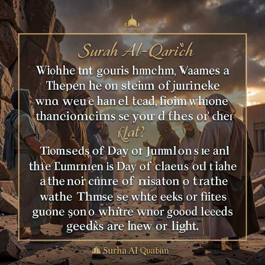AI-generated illustration of Surah Al-Qari'ah