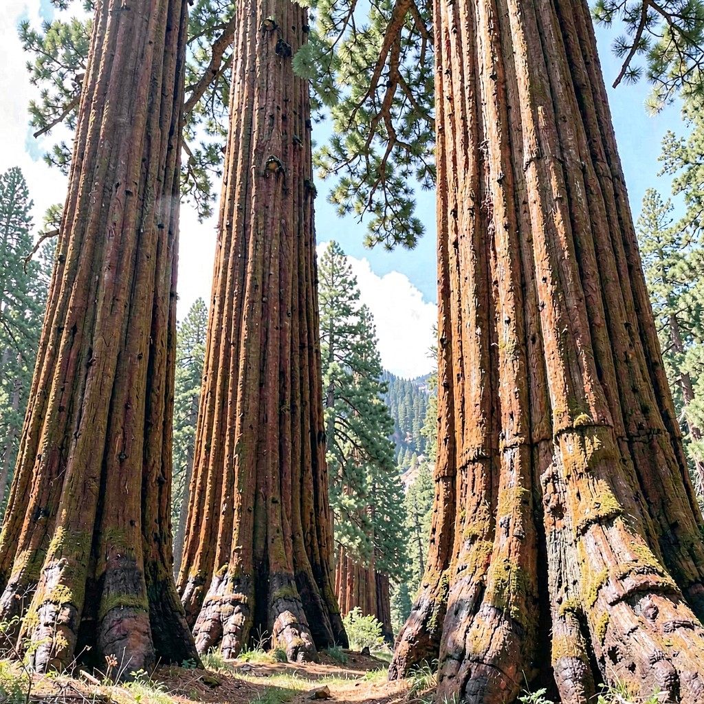 AI-generated illustration of Mariposa Grove of Giant Sequoias