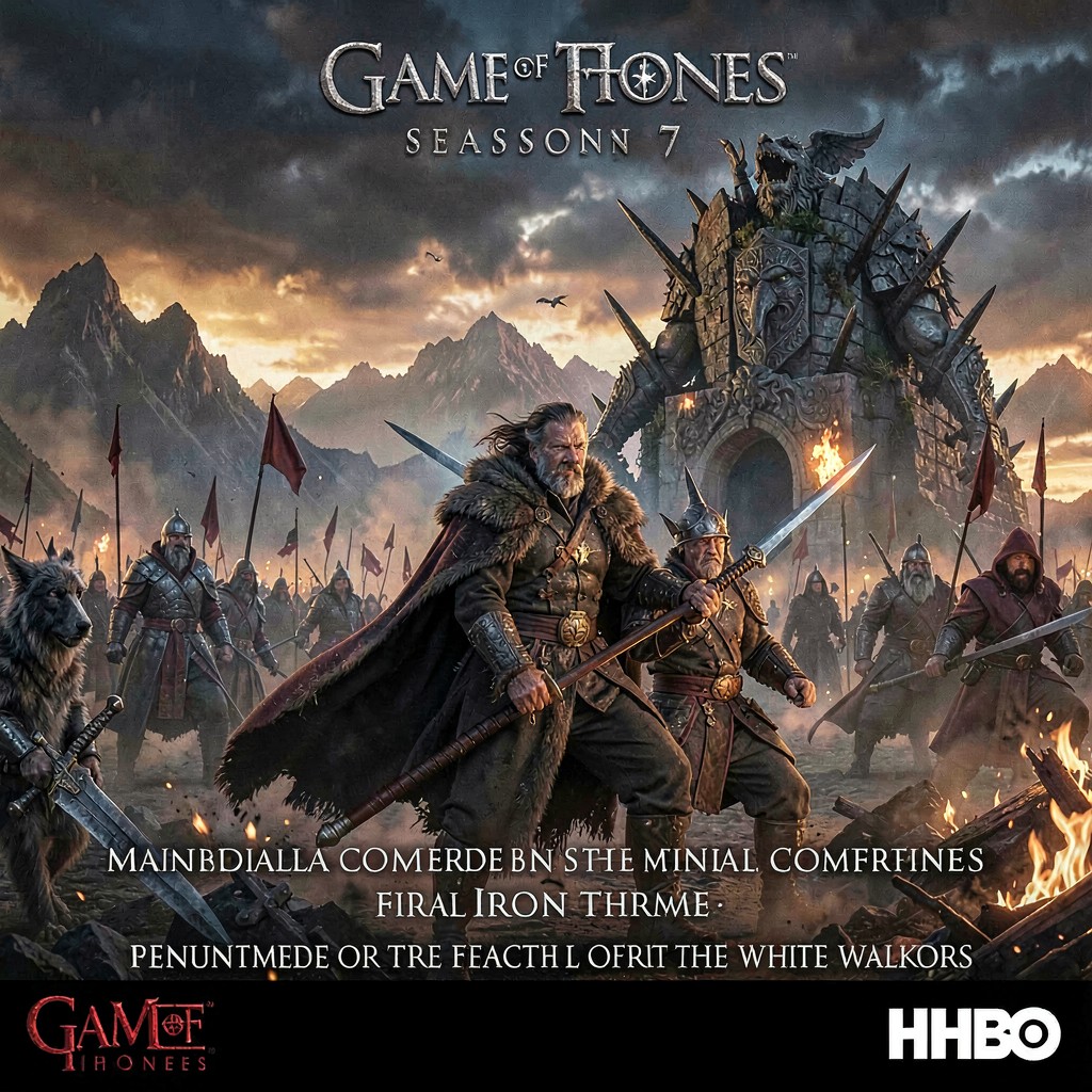 AI-generated illustration of Game of Thrones season 7