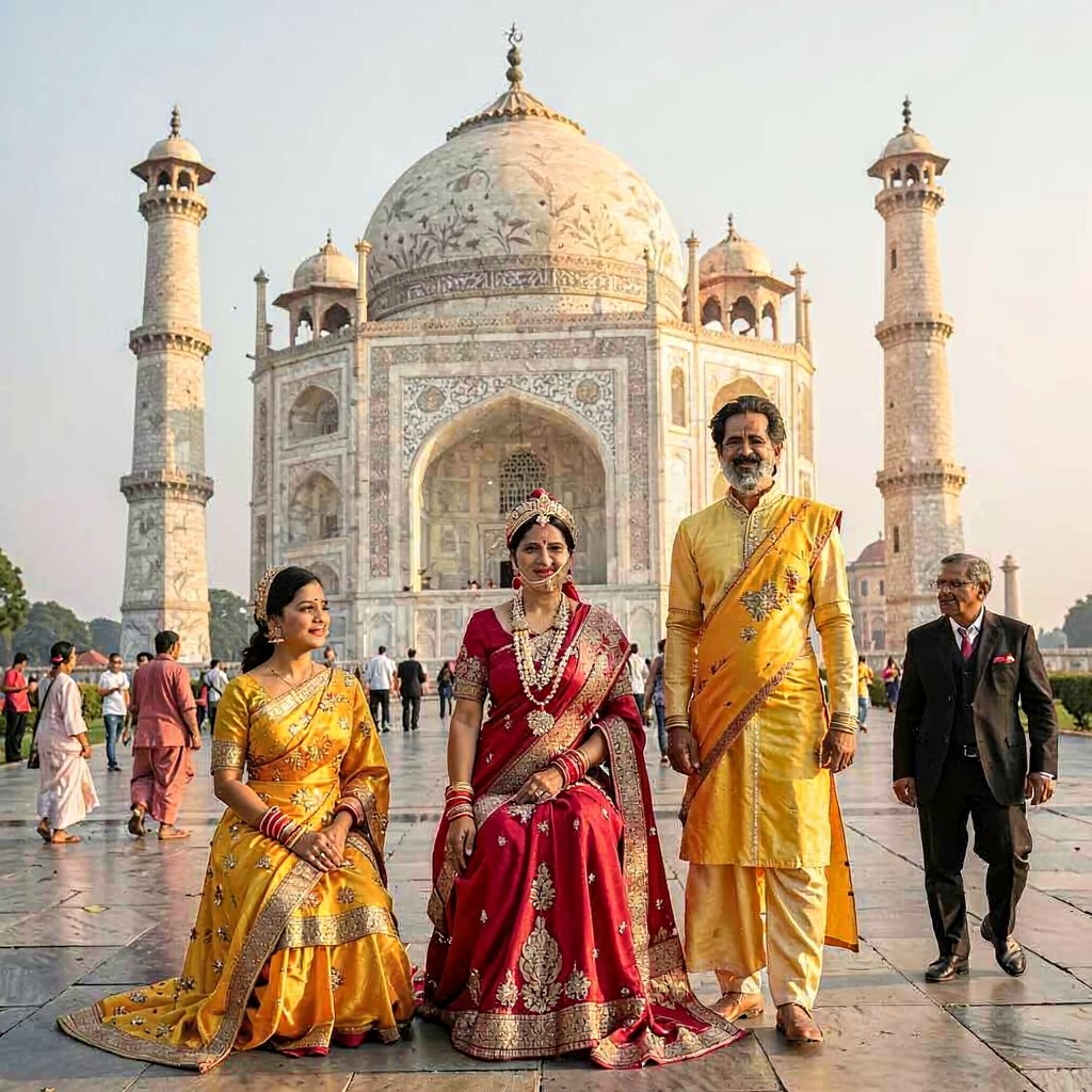 AI-generated illustration of Taj Mahal Begum
