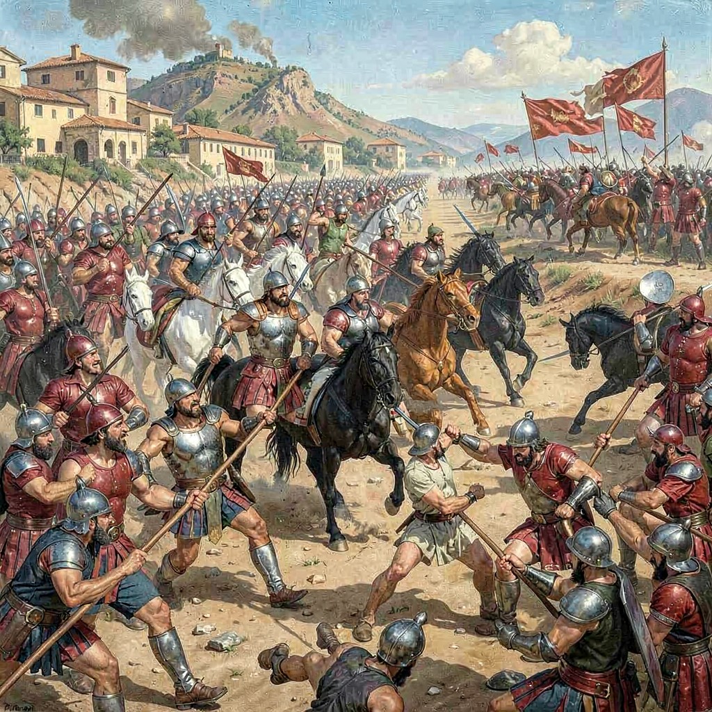 AI-generated illustration of Battle of Trebia