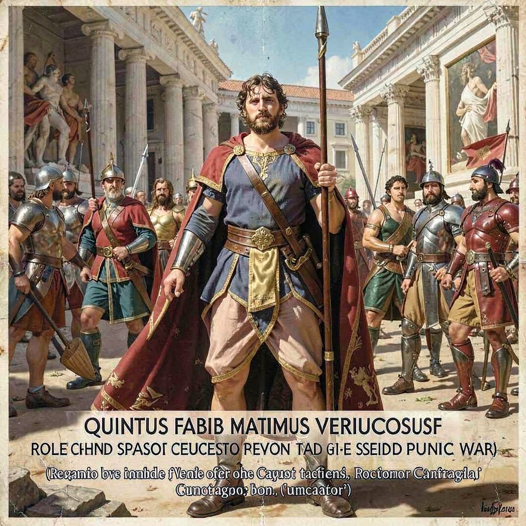 AI-generated illustration of Quintus Fabius Maximus Verrucosus