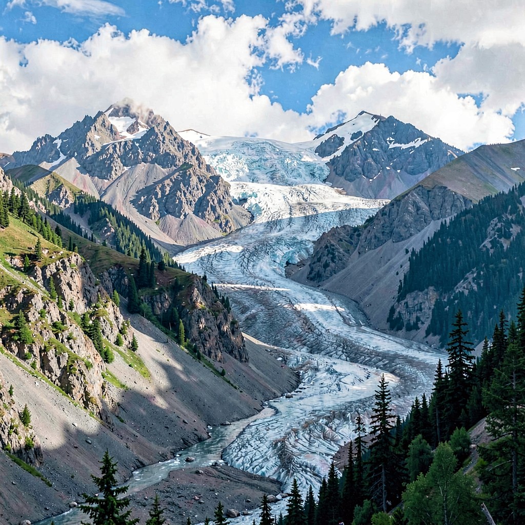 AI-generated illustration of Diller Glacier