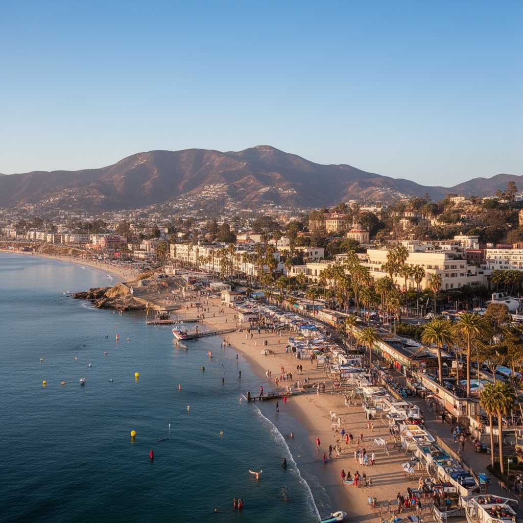 AI-generated illustration of Santa Barbara, California, United States