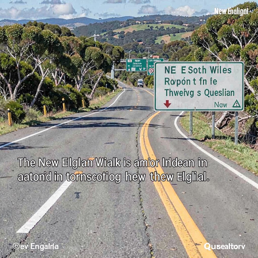 AI-generated illustration of New England Highway