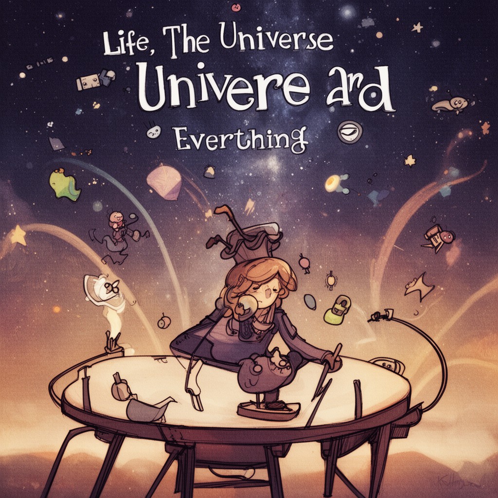 AI-generated illustration of Life, the Universe and Everything