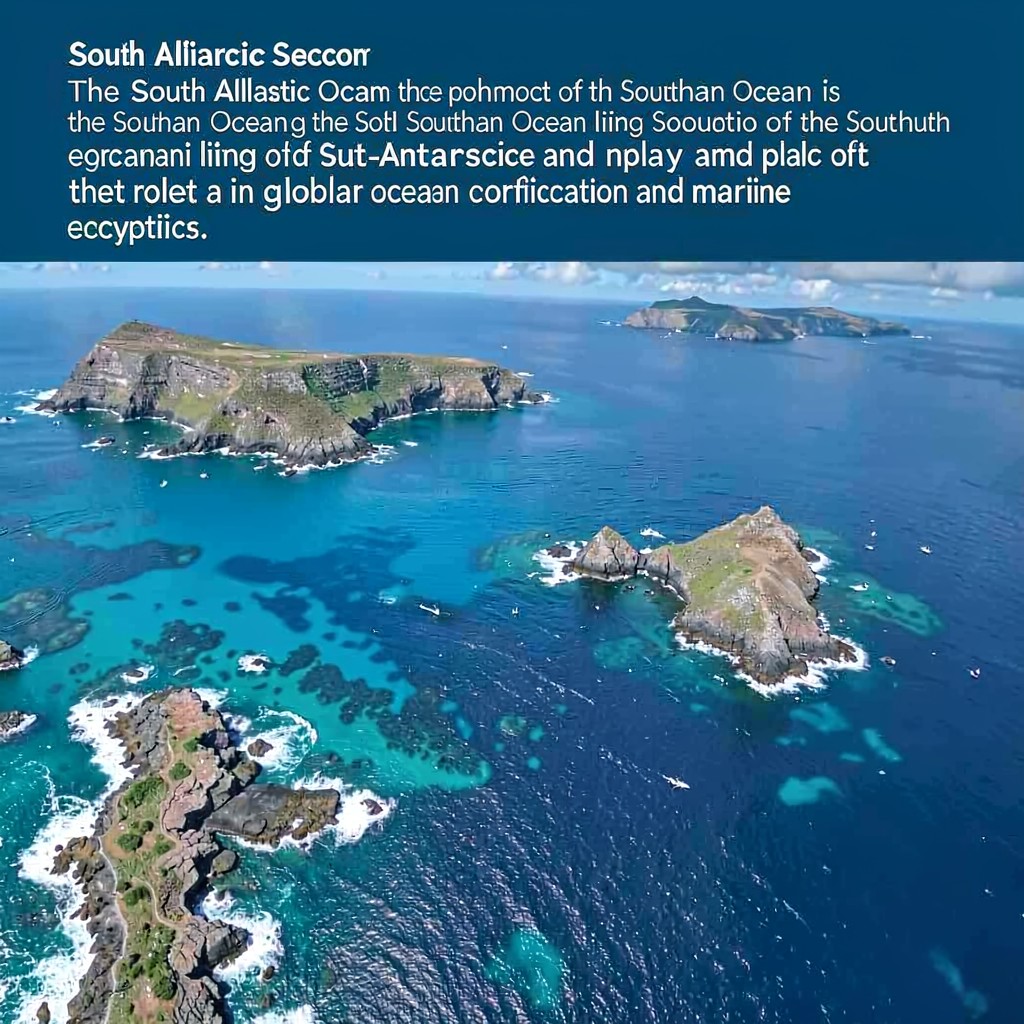 AI-generated illustration of South Atlantic sector of the Southern Ocean