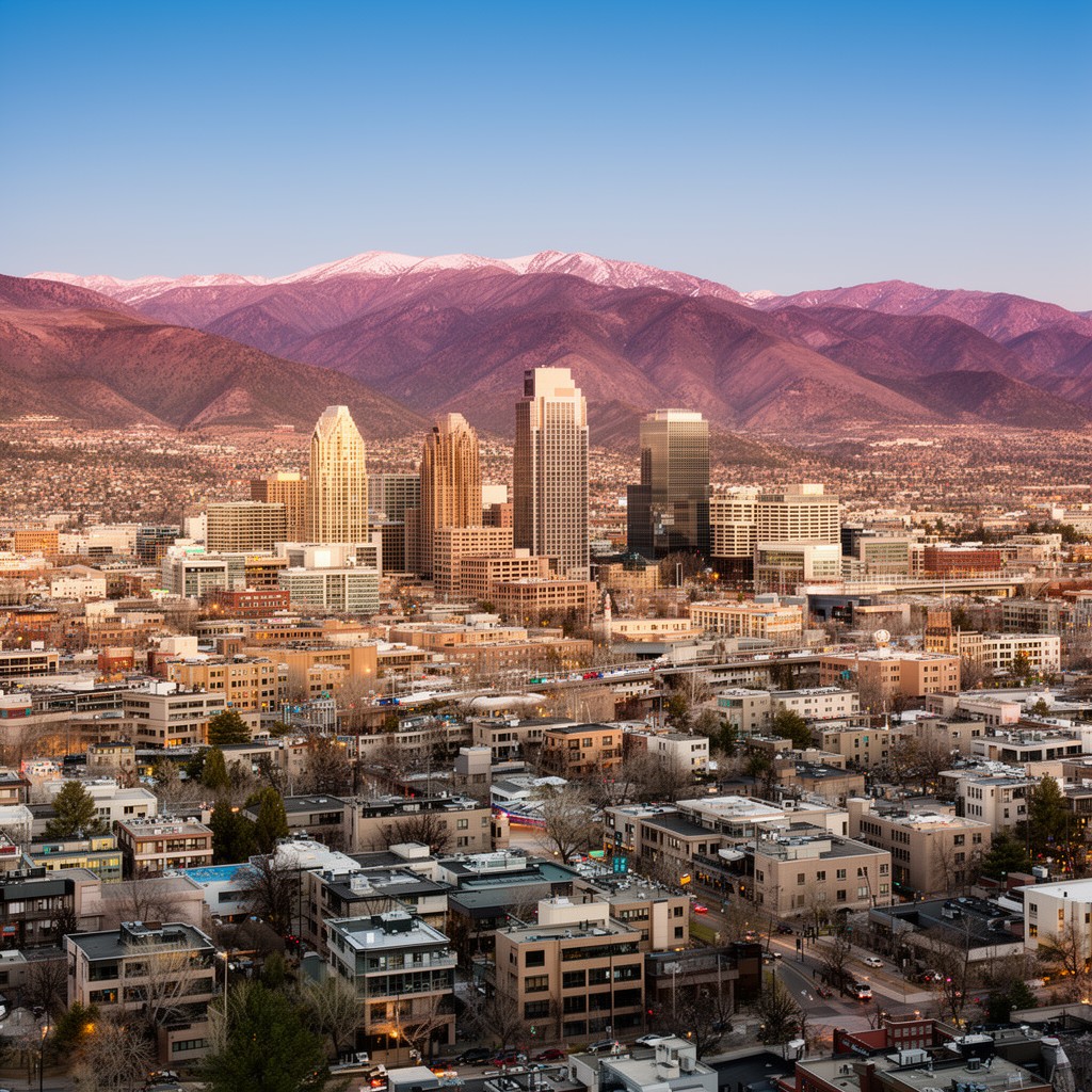 AI-generated illustration of Denver, Colorado, United States